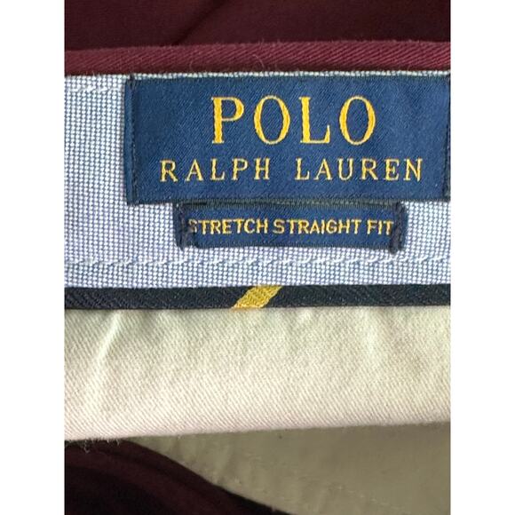 Polo Ralph Lauren red stretch straight fit pants size 32 - Picture 3 of 11